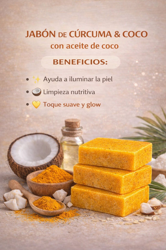 Loving Hands Glow & Bath | Homemade soap bar - Turmeric & Coconut Oil | Jabón casero en barra - Cúrcuma y Aceite de Coco