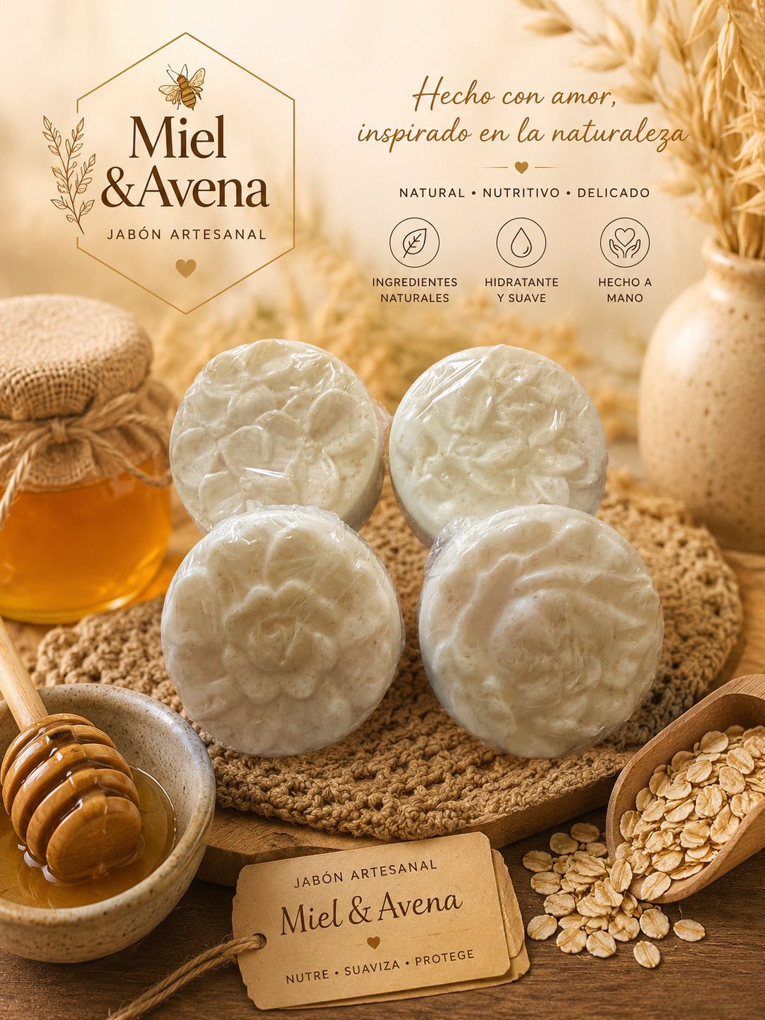 Oatmeal & Honey Soap Bar